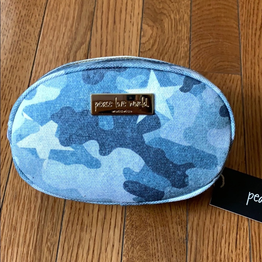 Peace Love World Oval Belt Bag